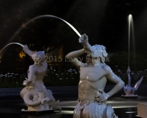 Forsythe Square Fountain at Night, Savannah, GA JUN 2015