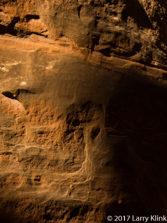 Image of a rock wall near Sand Dune Arch, Arches National Park, APR 2017