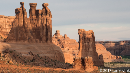 Image of rock feature: Three Gossips, Arches National Park, UT, APR 2017